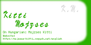 kitti mojzses business card